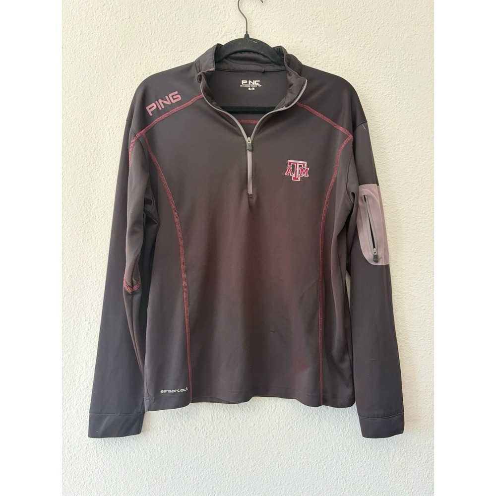 Ping Texas A&M Ranger Sensorcool Performance 1/4 Zip Pullover Mens Medium